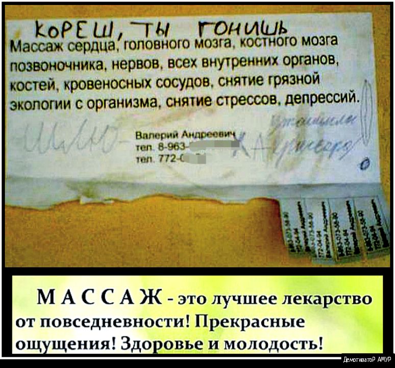 КоРЕ ш гомишь Массаж сердца гоповною мозга костного мозга позвоночника нервов всех внутренних органов костей кровеносных сосудов снятие грязной _ экологии с организма снятие стрессов депрессий 1 Вит рии Аити411 коп 81163 тп 772 Г М А С С А Ж это лучшее лекарство от повседневности Прекрасные ощ щения Здоуовье и молодость Юппвашд