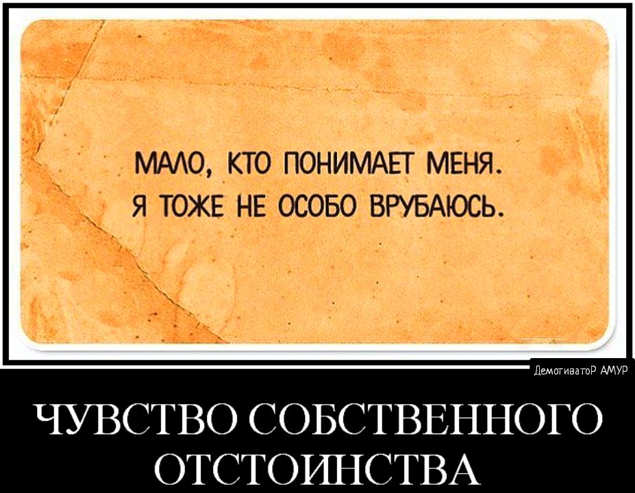 ЧУВСТВО СОБСТВЕННОГО ОТСТОШіСТВА
