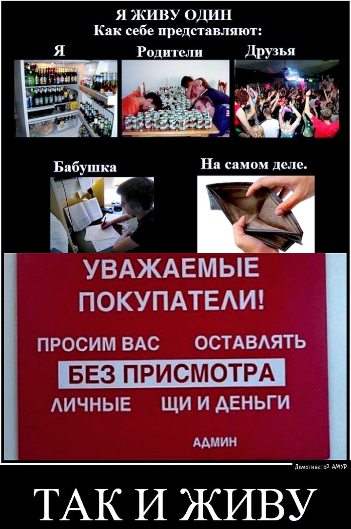 Я ЯСИВУ ОДИН Как себе представляют друзья Родители На самом деле УВАЖАЕМЫЕ ПОКУПАТЕАИ ПРОСИМ ВАС ОСТАВАЯТЬ БЕЗ ПРИСМОТРА АИЧНЫЕ ЩИ И АЕНЬГИ ААМИН дщктгивлт ТАК И ЖИВУ