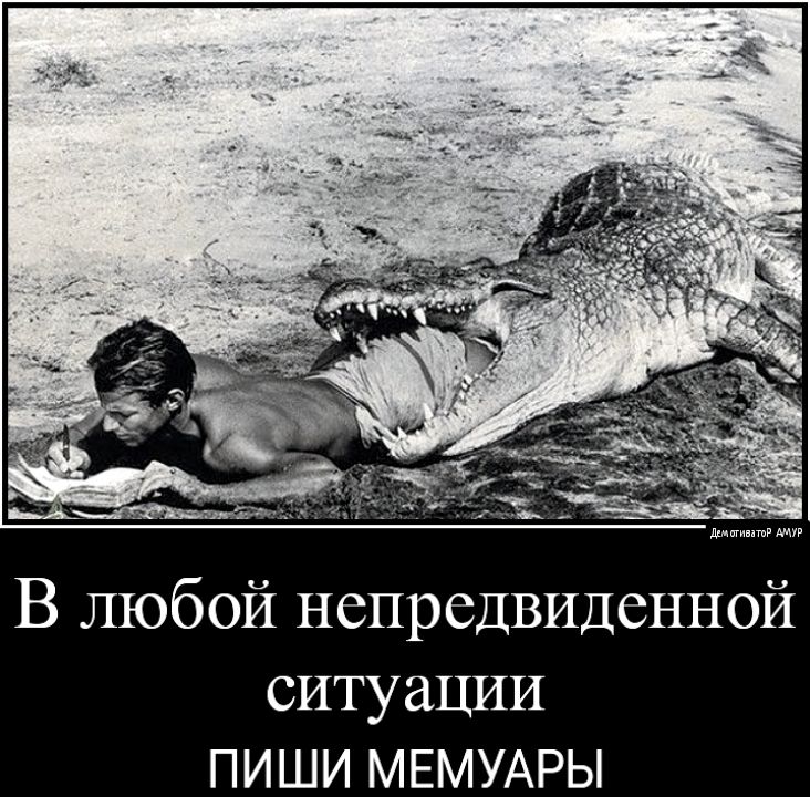 В любой непредвиденной ситуации пиши МЕМУАРЫ