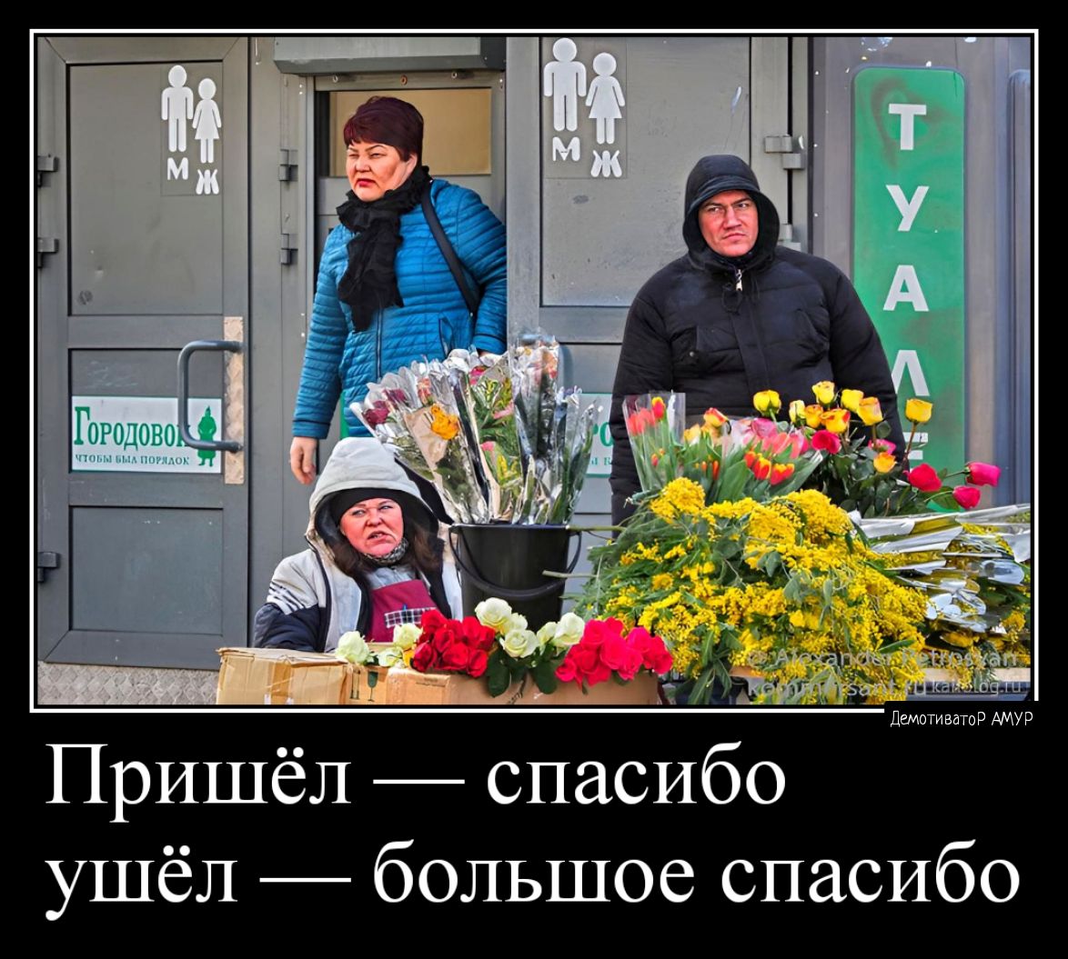 Пришёл спасибо ушёл большое спасибо