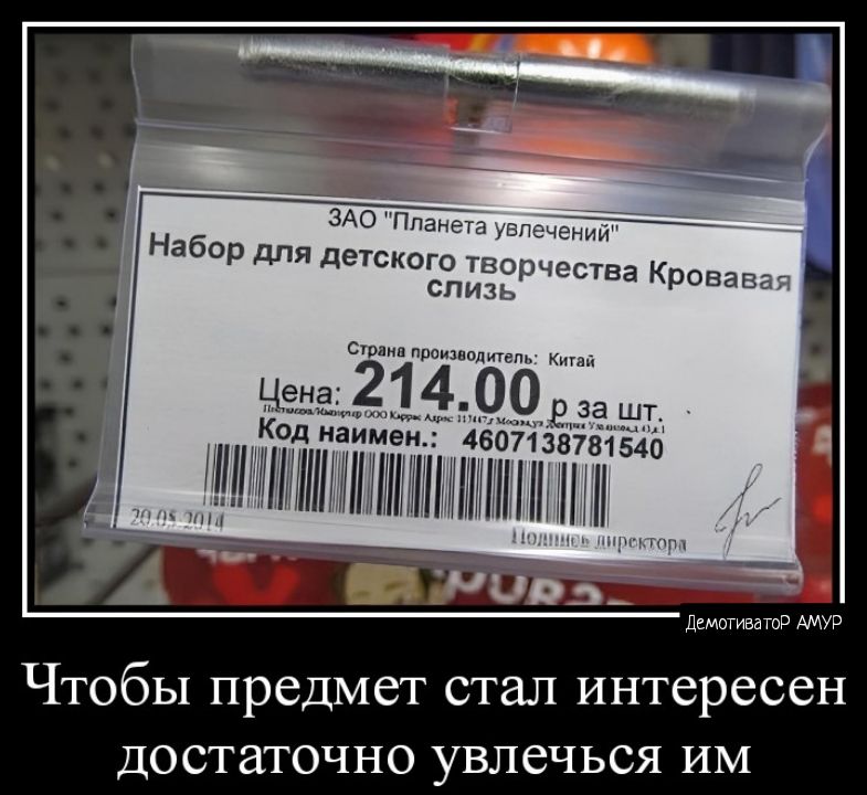 ш има Чтобы предмет стал интересен достаточно увлечься им