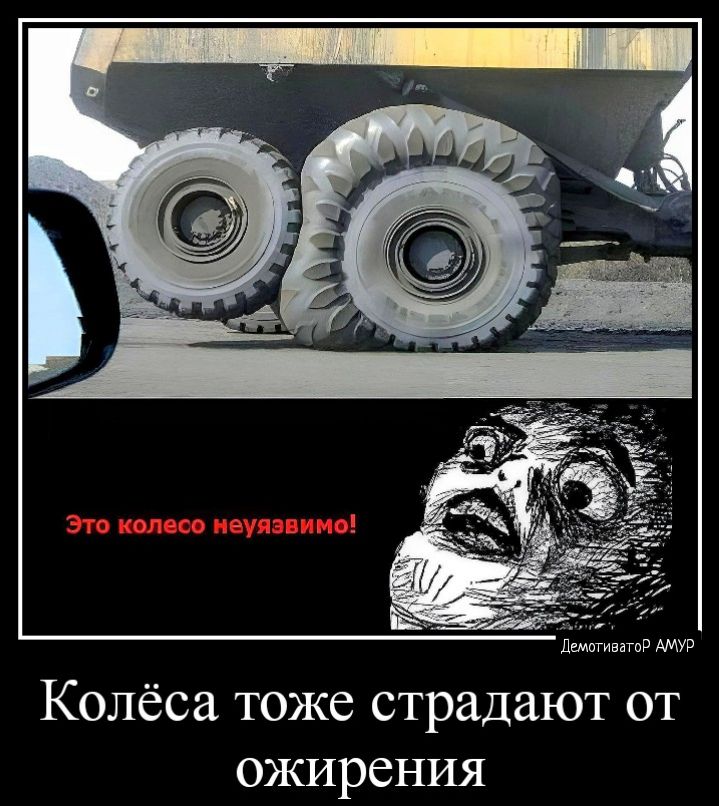 Колёса тоже страдают от ожирения