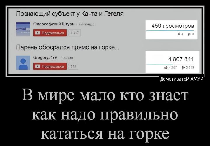 Канта и Гегеля пкиввгт АМУР В мире мало кто знает как надо правильно кататься на горке