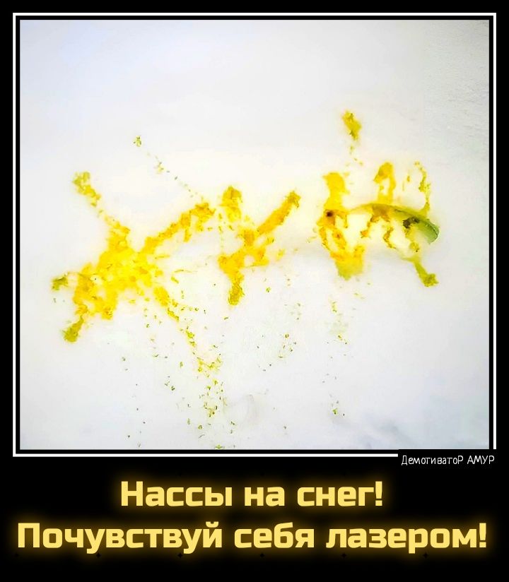 Нассы на снег Почувствуй себя лазером