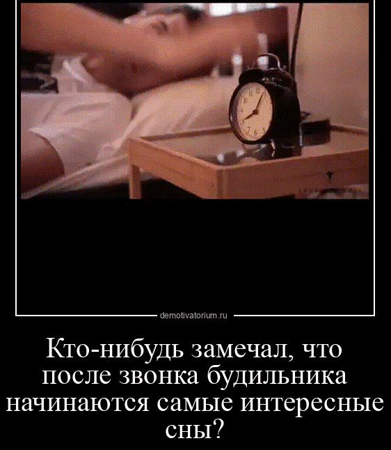 итить Ктонибудь замечал что после звонка будильника начинаются самые интересные сны