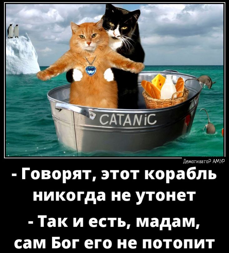 никогда не УТОНЕТ Так и есть мадам сам Бог его не потопит