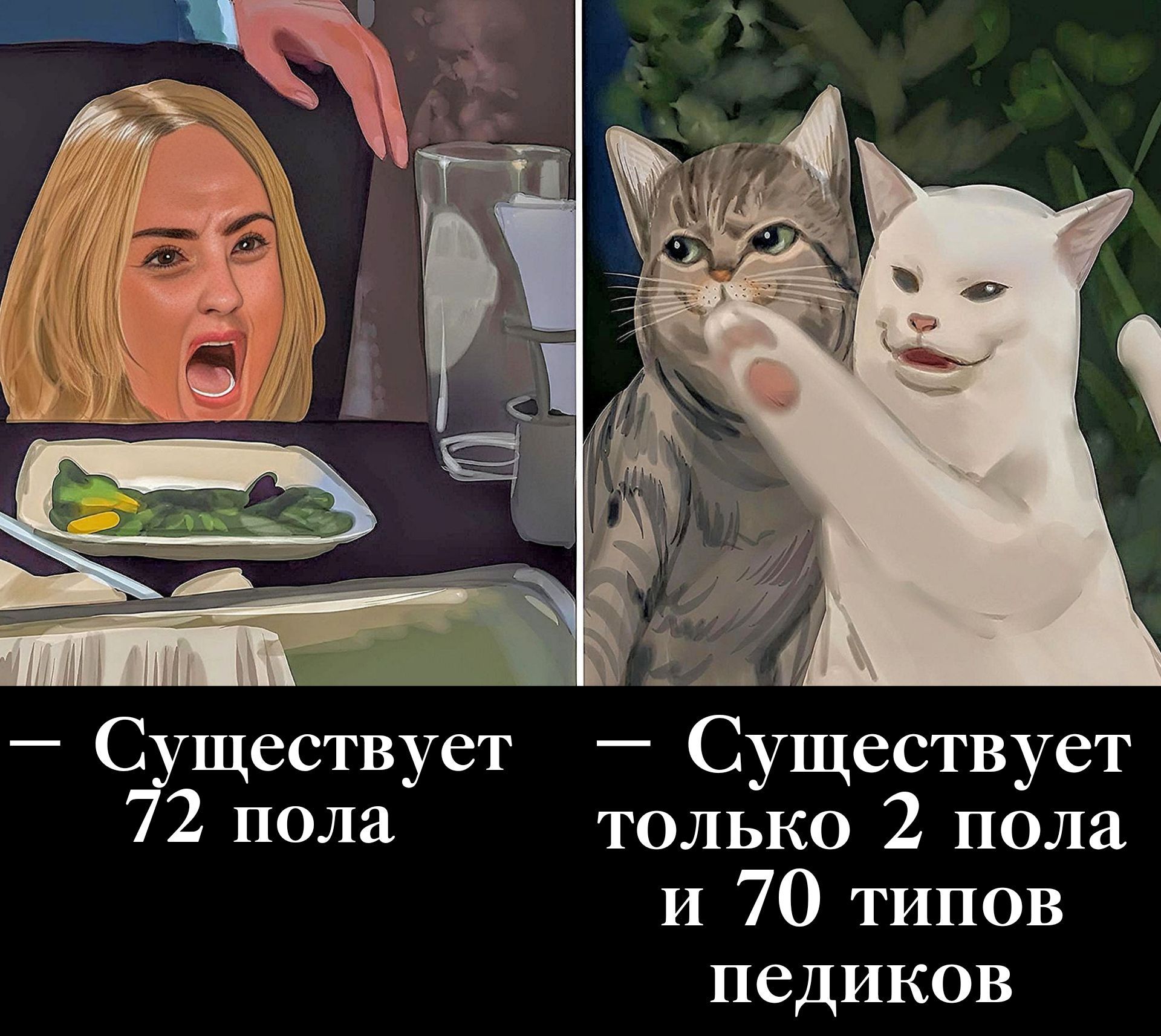 С ществует Существует 2 пола только 2 пола и 70 типов педиков