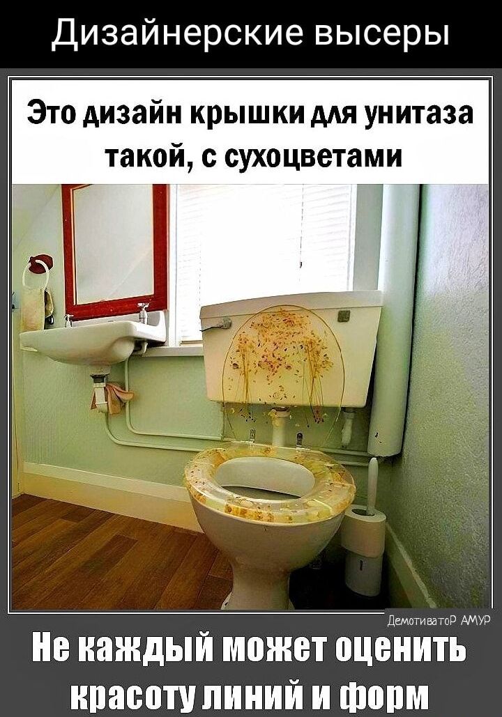 Дизайнерские высеры Это дизайн крышки для унитаза такой с сухоцветами 71 Лемливан мм Не каждый может оценить ипапптупииий и Шопм
