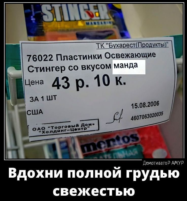 ЁБчхарзштшумктьШ 76022 Пластики Освежающие Стингер со вкусом манда Цена 43 р 10 к ЗіііШТ 150081006 летними Цитата км н Вдохни полной грудью свежестью