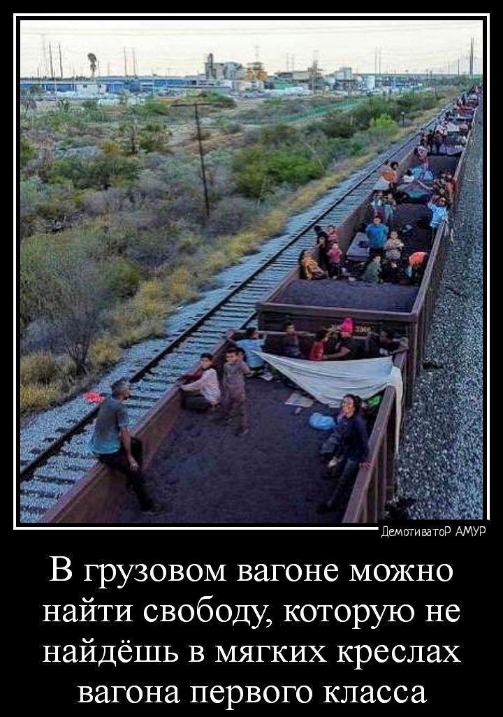 ыогиапгсд ту В грузовом вагоне можно найти свободу которую не найдёшь в мягких креслах вагона первого класса