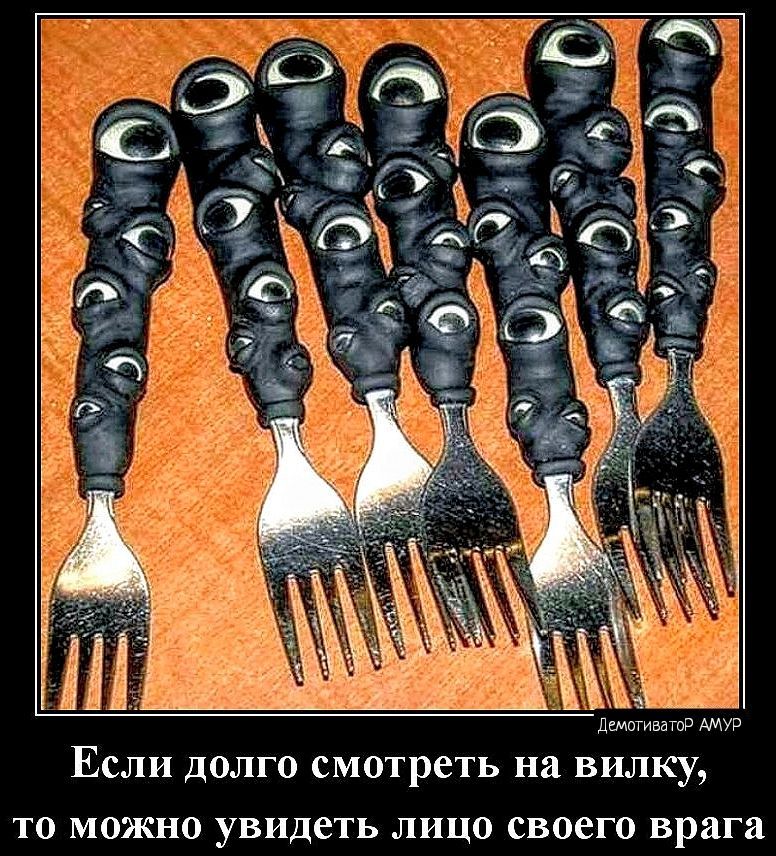 Если долго смотреть на вилку то можно УВИДЕТЬ ЛИЦО СБОСГО врага