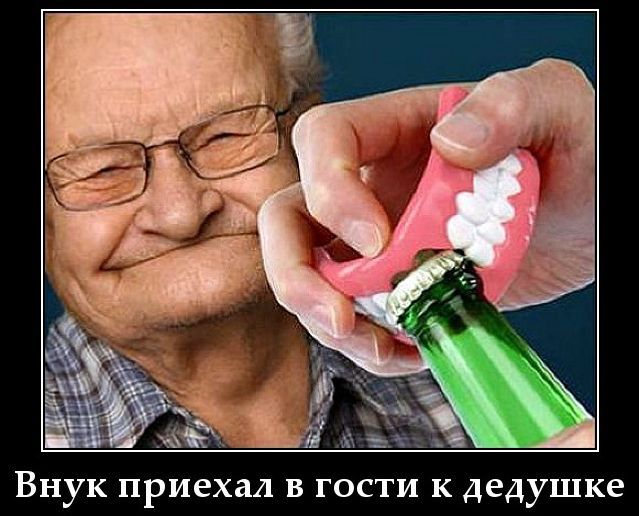 Внук приехал в гости к дедушке