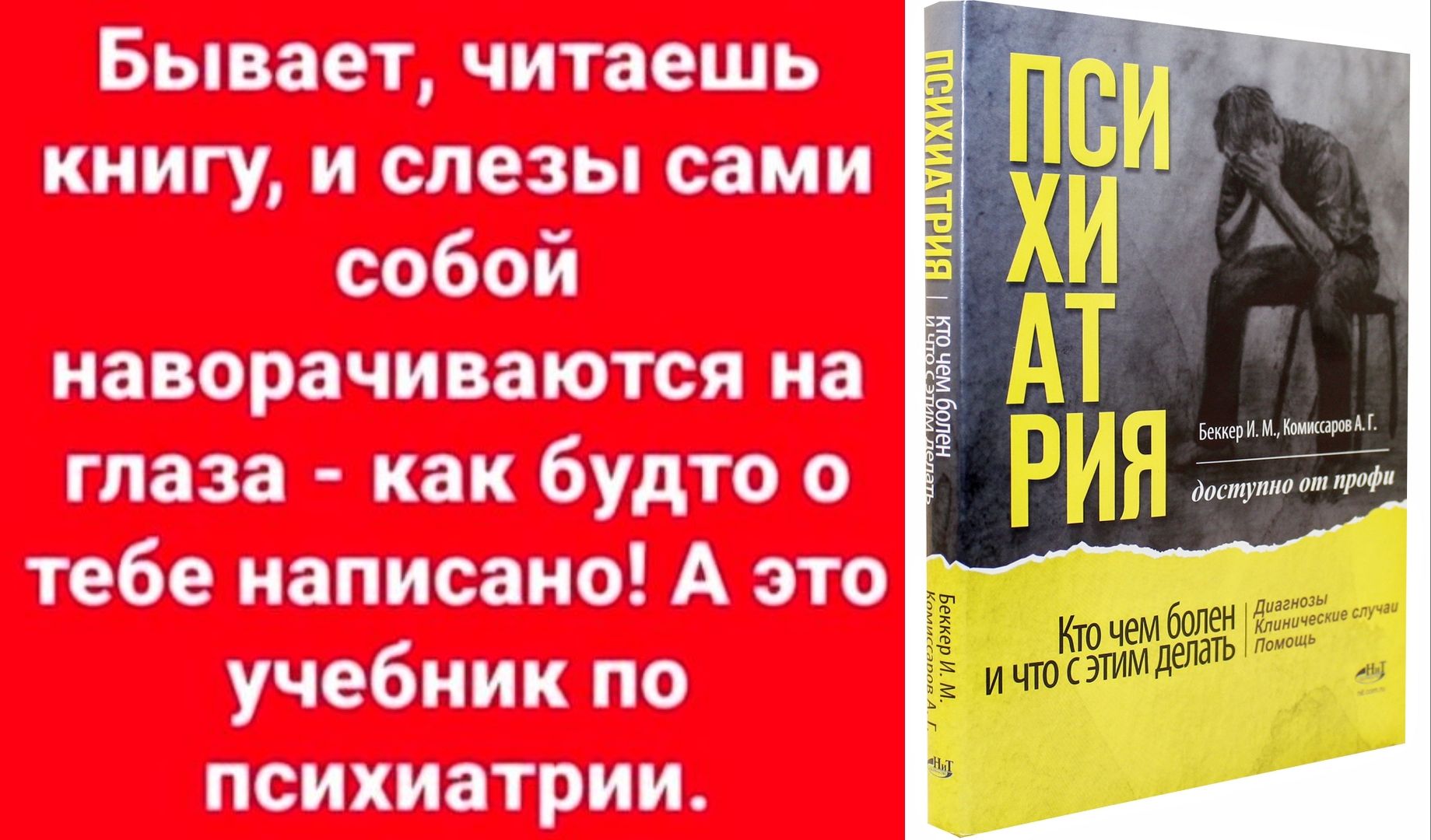 Бывает, читаешь книгу, и слезы сами собой наворачиваются на глаза - как будто о тебе написано! А это учебник по психиатрии.