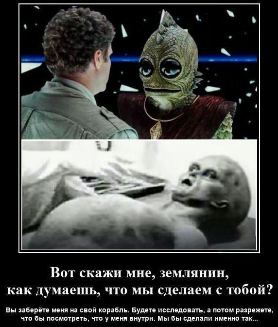 Вот скажи мне, землянин, как думаешь, что мы сделаем с тобой?