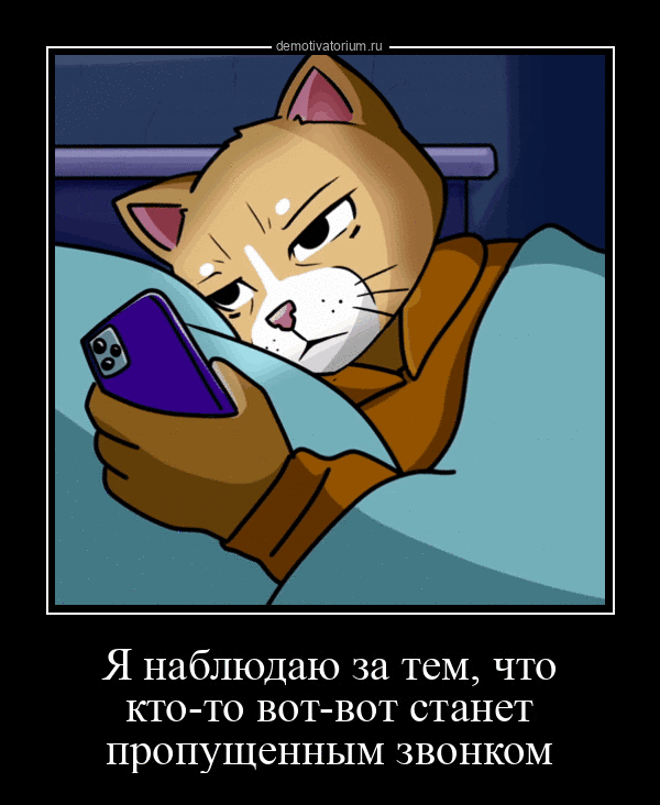 Я наблюдаю за тем, что кто-то вот-вот станет пропущенным звонком