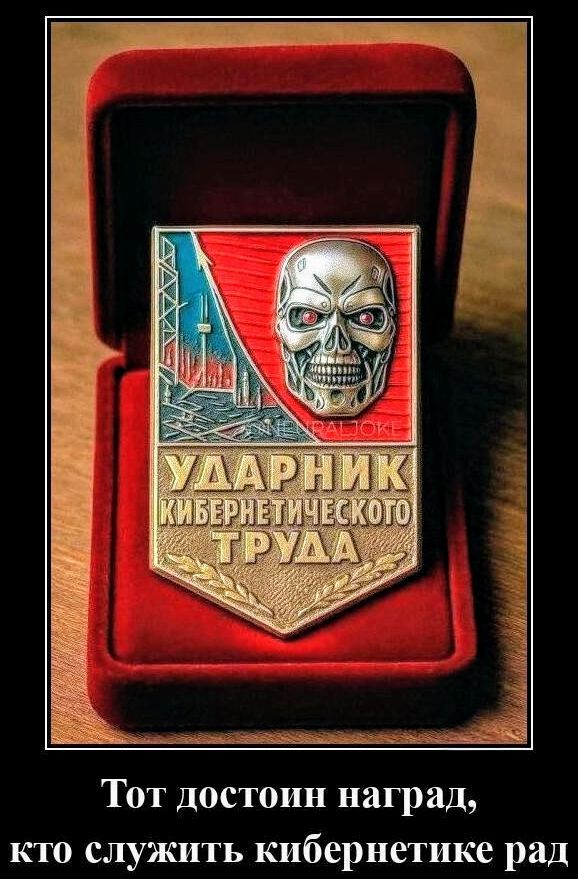 УДАРНИК КИБЕРНЕТИЧЕСКОГО ТРУДА
Тот достоин наград, кто служить кибернетике рад