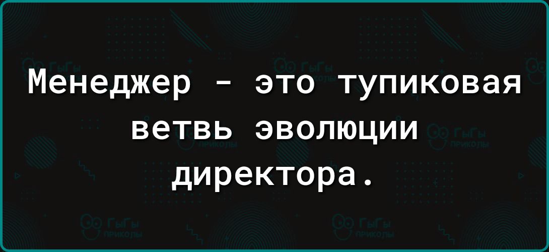 Менеджер это тупиковая ветвь эволюции директора