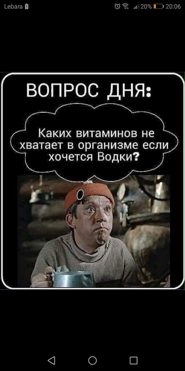 _еЬага 0 20 П 2006 ВОПРОС ДНЯ Каких витаминов не хватает в организме если хочется Водки