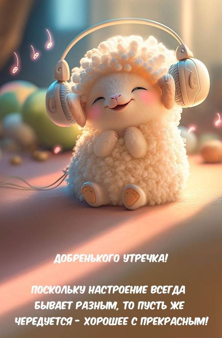Добренького утречка! 
Поскольку настроение всегда бывает разным, то пусть же чередуется - хорошее с прекрасным!