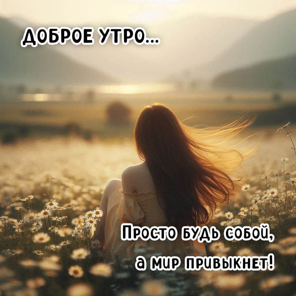 ДОБРОЕ УТРО... Просто будь собой, а мир привыкнет!