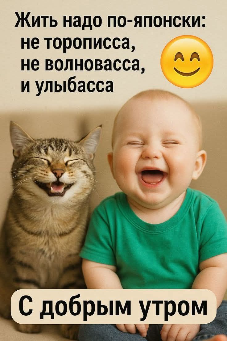 Жить надо по-японски: не торопится, не волнуется, и улыбается
С добрым утром