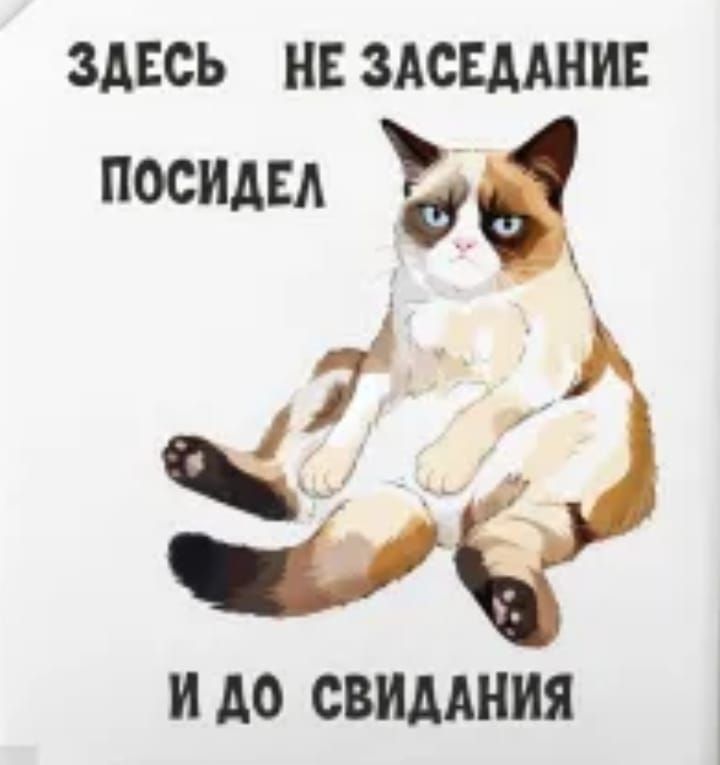 ЗДЕСЬ НЕ ЗАСЕДАНИЕ ПОСИДЕЛ И ДО СВИДАНИЯ