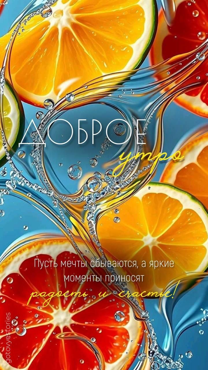 ДОБРОЕ утро
Пусть мечты сбываются, а яркие моменты приносят радость и счастье!