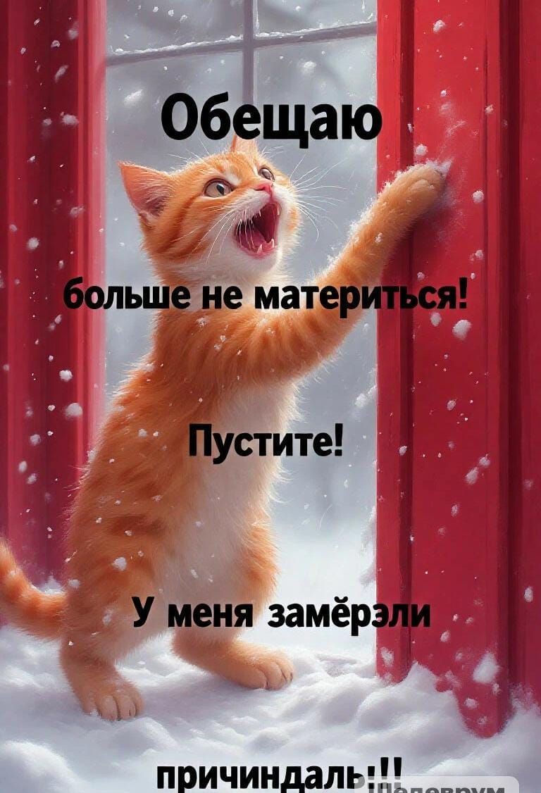 Обещаю больше не материться! Пустите! У меня замёрзли причиндаль!!