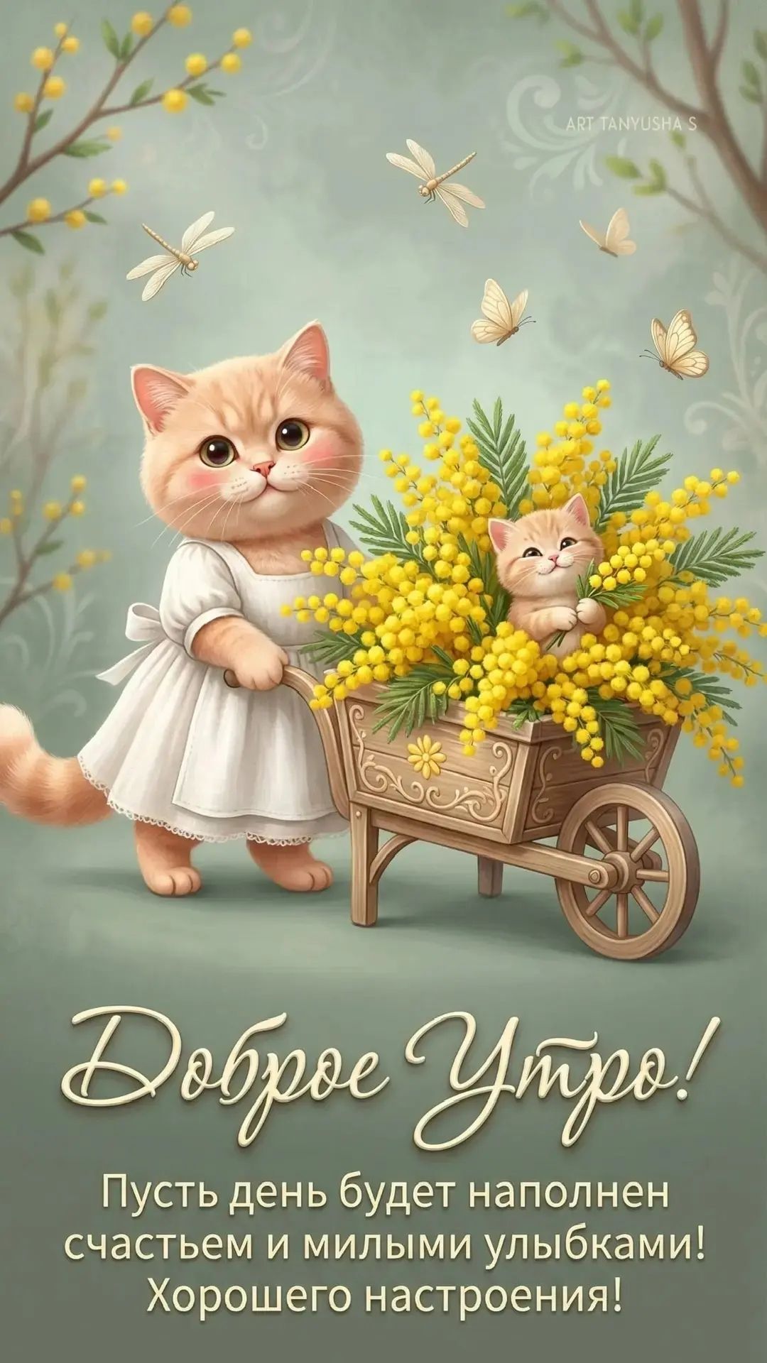 Доброе Утро! Пусть день будет наполнен счастьем и милыми улыбками! Хорошего настроения! ART TANYUSHA S