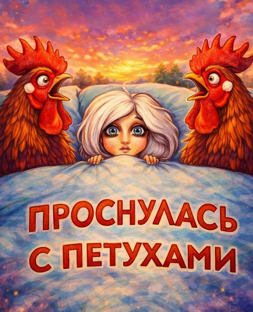 Проснулась с петухами