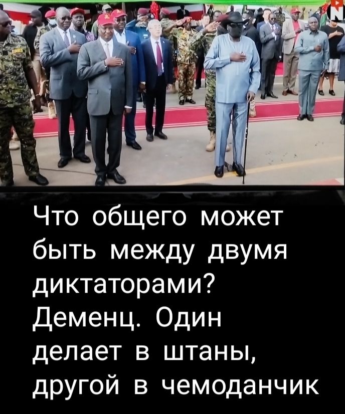 Что общего может быть между двумя диктаторами Деменц Один делает в штаны другой в чемоданчик