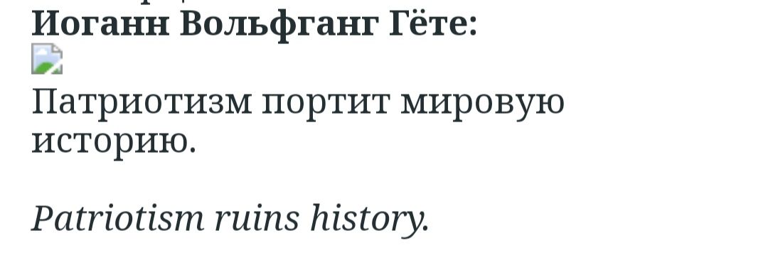 Иоган 131 Вольфганг Гёте Патриотизм портит шгровую историю Рагптізт тіпв тату