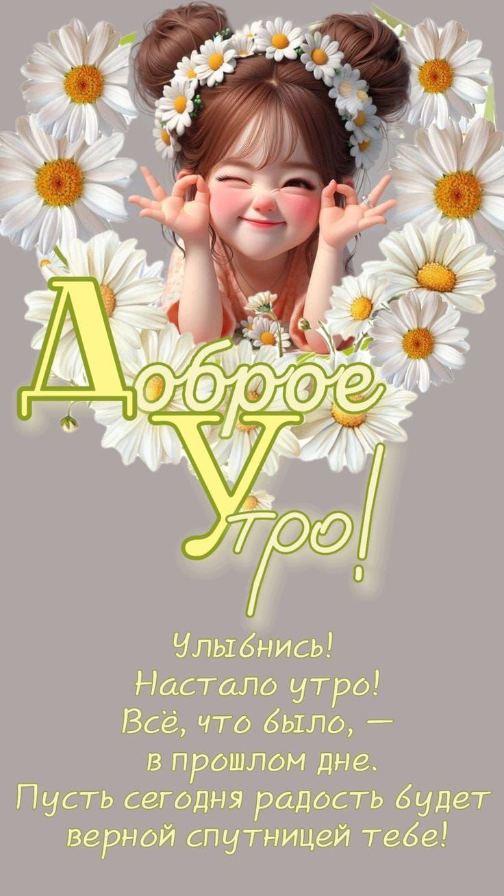 Доброе Утро!

Улыбнись! Настало утро! Всё, что было, — в прошлом дне. Пусть сегодня радость будет верной спутницей тебе!