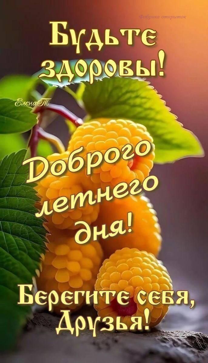 Будьте здоровы! ДоброГО летнего дня! Берегите себя, Друзья!