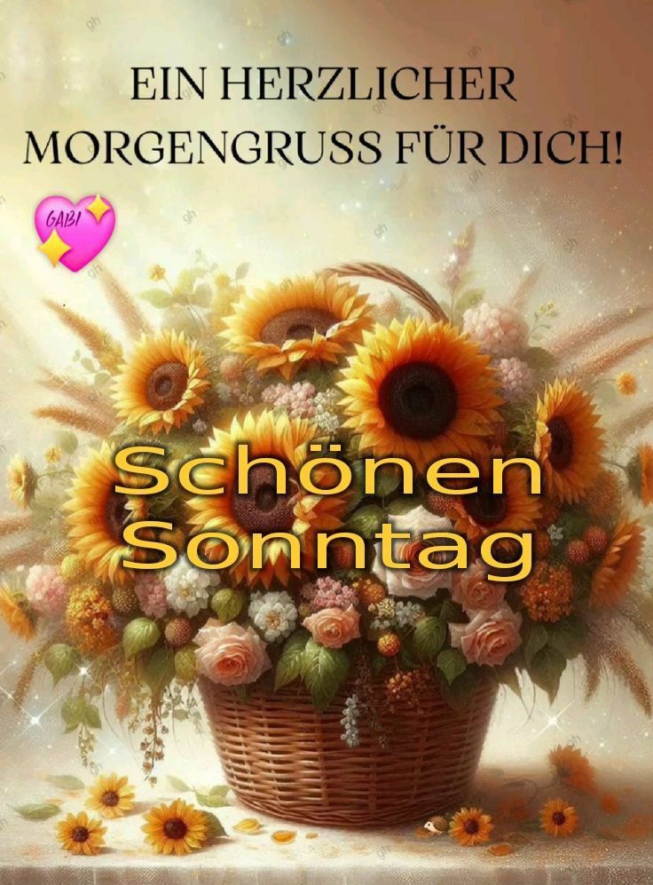 EIN HERZLICHER MORGENGRUSS FÜR DICH! Schönén Sonntag