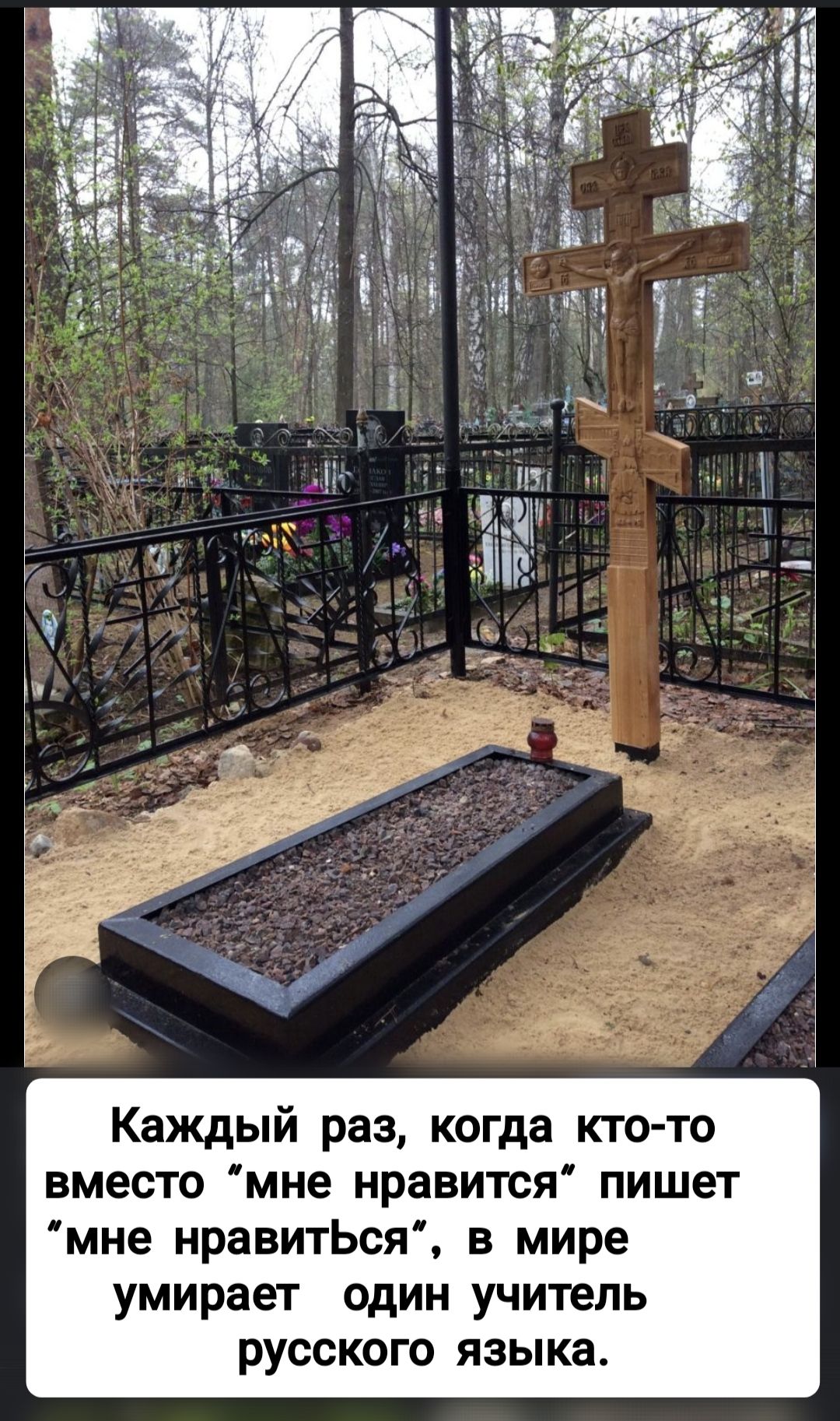Каждый раз, когда кто-то вместо “мне нравится” пишет “мне нравиться”, в мире умирает один учитель русского языка.