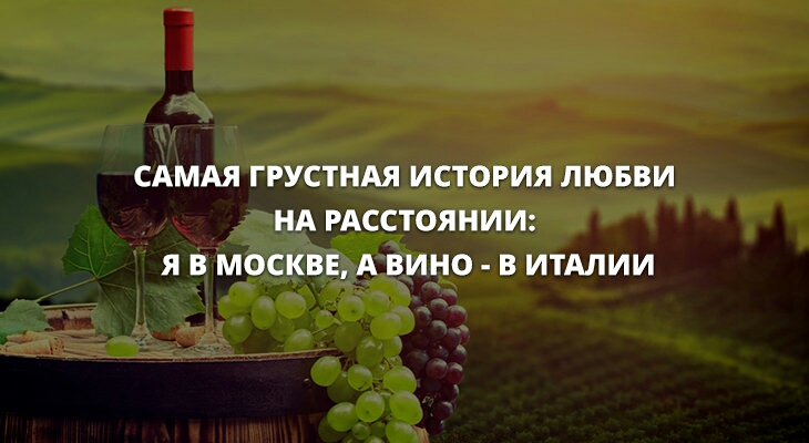 САМАЯ ГРУСТНАЯ ИСТОРИЯ ЛЮБВИ НА РАССТОЯНИИ Я В МОСКВЕ А ВИНО В ИТАЛИИ