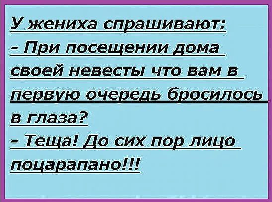 У ЖЕНИХЗ СПЁЭШИВЗЮТ Пви посещении дома своей невесты что вам в в глаза Теща До сих под лицо поцадапано