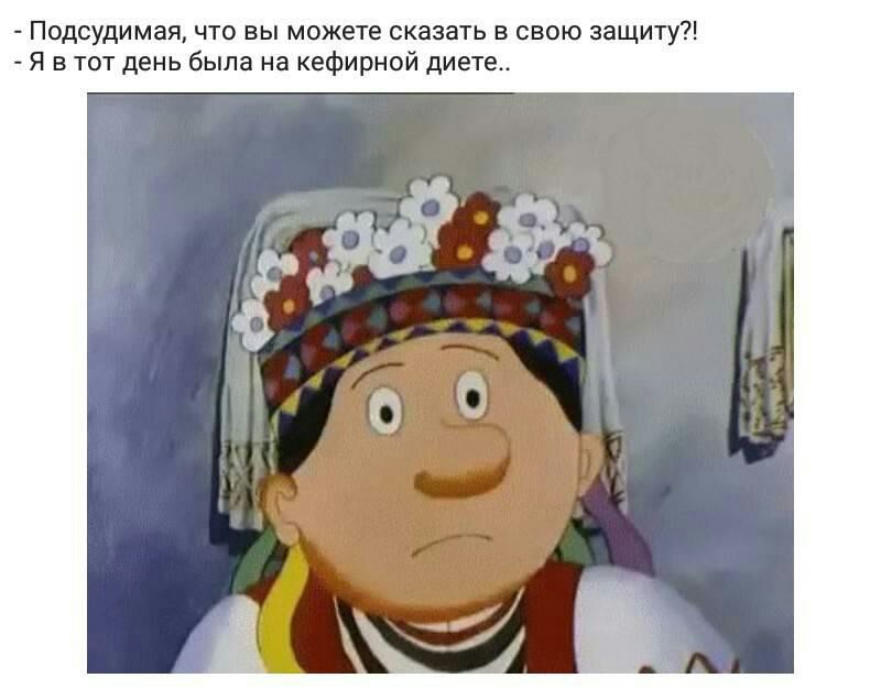 Подсудимая что вы можете сказать в свою защиту Я в тот день была на кефирной диета
