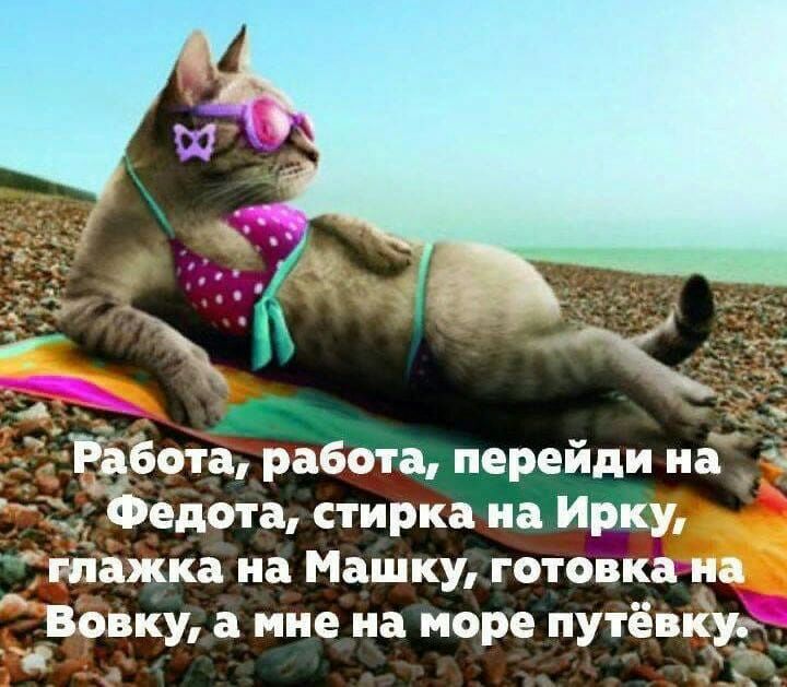 _ Ё Работа работа перейди на 3 іЬедота стирка на Ирку иіажка на Машку готовка на _АВовку а мне на море ПУТЁВЁЁЁ