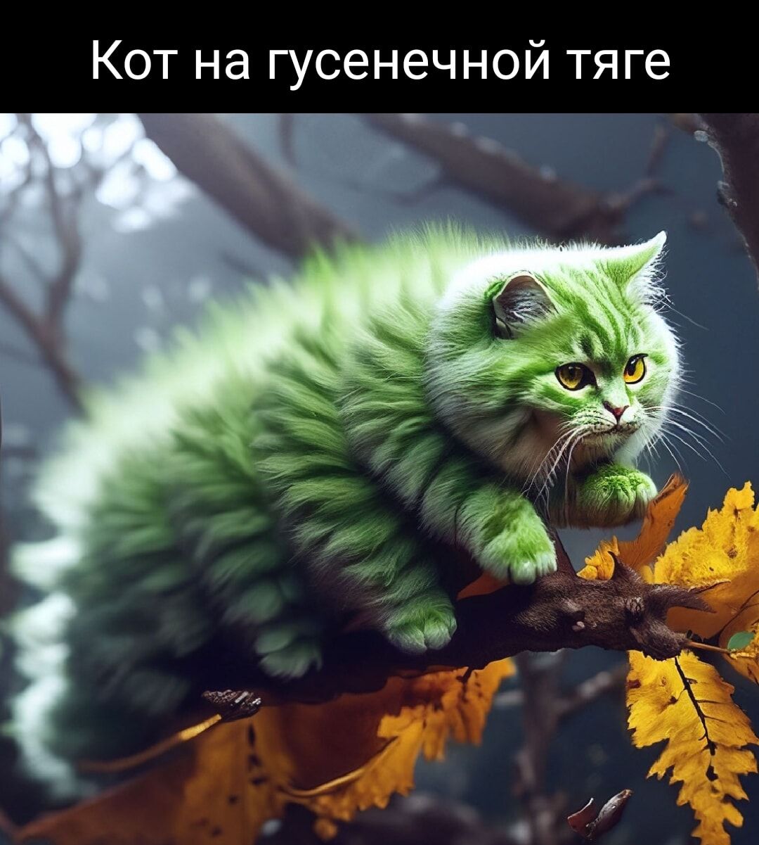 Кот на гусенечной тяге