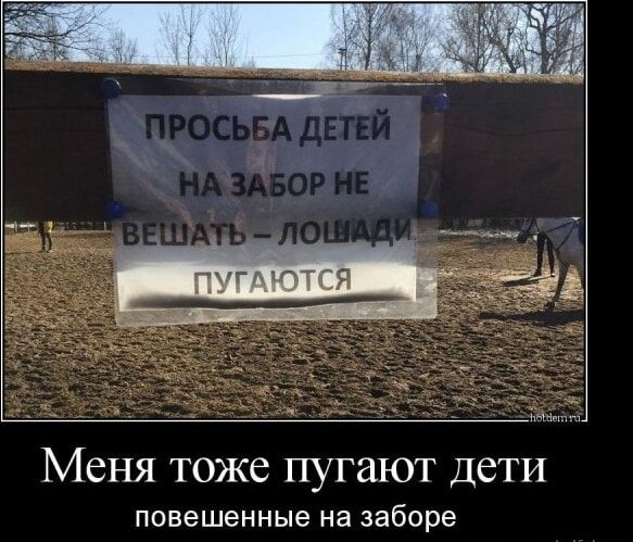 Меня тоже пугают дети повешенные на заборе