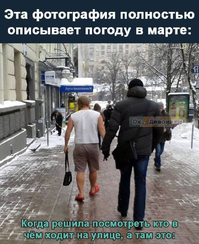 Эта фотография полностью описывает погоду в марте