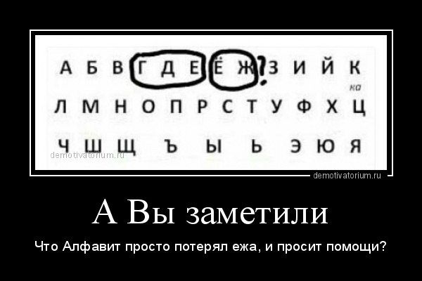 _зийк ЛМ НОоПРСТУФХЦ чщшщщъы ь эюя А Вы заметили Что Алфавит просто потерял ежа и просит помощи