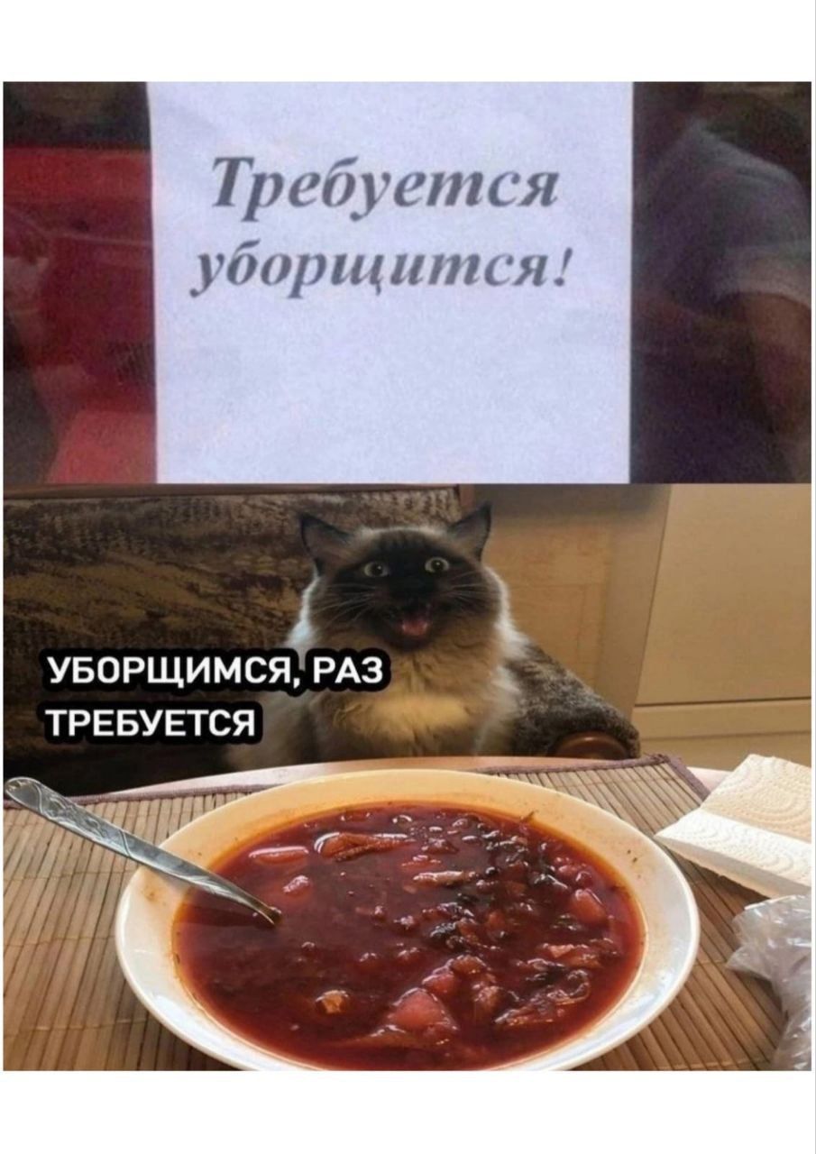 УБОРЩИМСЯ РАЗ ТРЕБУЕТСЯ