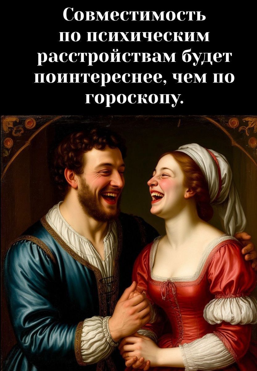 Совместимость по психическим расстройствам будет интереснее, чем по гороскопу.