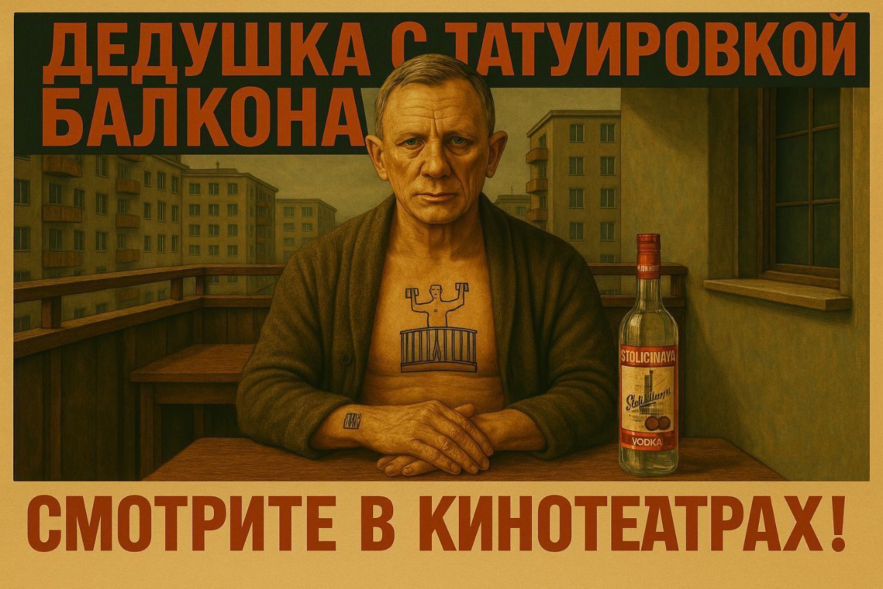 ДЕДУШКА С ТАТУИРОВКОЙ БАЛКОНА
СМОТРИТЕ В КИНОТЕАТРАХ!