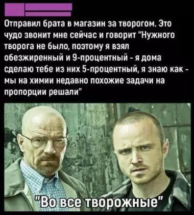 Отправил брата в магазин за творогом. Это чудо звонит мне сейчас и говорит 