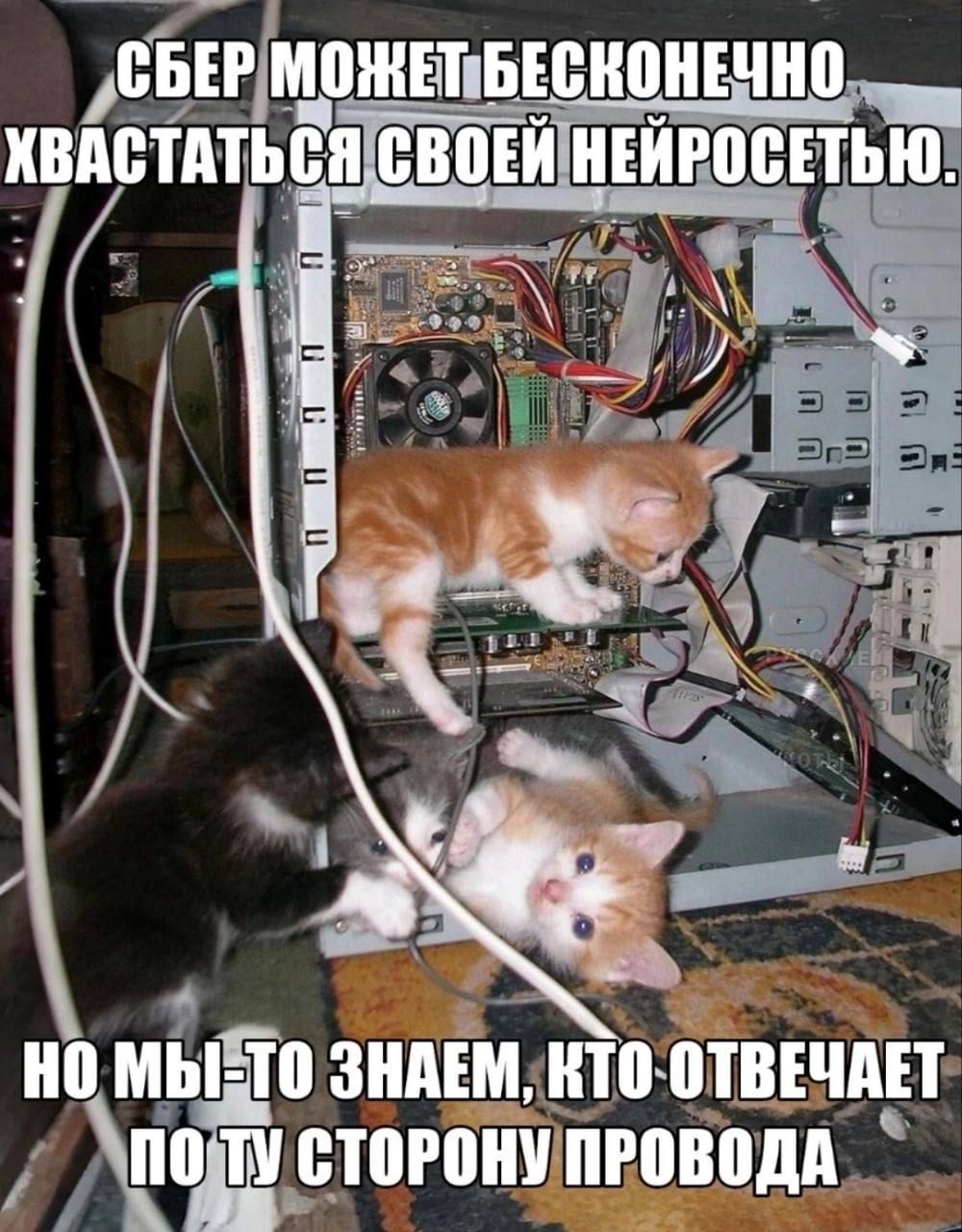 СБЕР МОЖЕТ БЕСКОНЕЧНО ХВАЛИТЬСЯ СВОЕЙ НЕЙРОСЕТЬЮ. НО МЫ-ТО ЗНАЕМ, КТО ОТВЕЧАЕТ ПО ТУ СТОРОНУ ПРОВОДА.